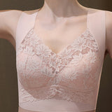 Widen Straps Lace Seamless Breathable Wire Free Vest Bra