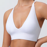 Deep V Triangle Cup Beautiful Back Bra With Adjustable Strap