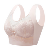 Ice Silk Thin Lace Mesh Panel Plus Size Seamless Vest Bra