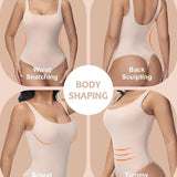 Sorelyne® Seamless Tummy Control Thong Shapewear Backless Square Neck Tank Tops Body Shaper