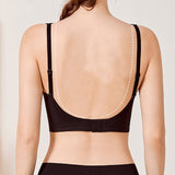 Women's Seamless Low Back Wireless Deep U Shaped Backless Comfort Minimizer Bra