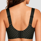 Polka Dot Wide Adjustable Strap Full Coverage Shaping Support Bra