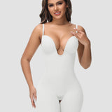 Sorelyne® Women's U Plunge Strapless Tummy Control Bodysuit Low Back Built In Bra Shapewear