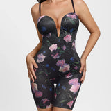 Shapewear Deep V Convertible Strap Mid-Thigh Bodysuit