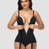 Sorelyne® Shaping V Neck Swimsuit with Zipper and Bow