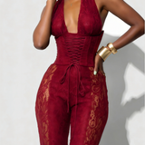 Sexy Lace Corset Jumpsuit
