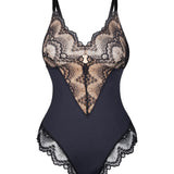 Sculpting One Piece Lace Shapewear Bodysuits