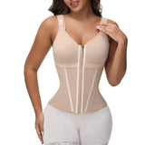 Women's Leopard Print Vest Tummy Control Waist Trainer With Bra