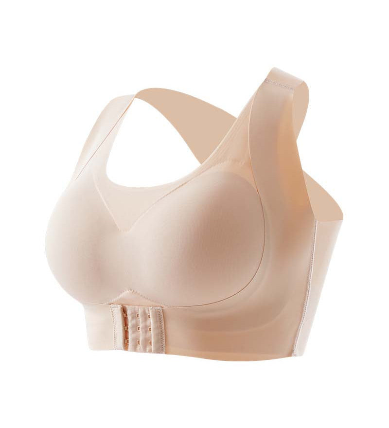Women's Seamless Invisible Front Buckle Wireless Corrective Hunchback Push-Up Bra