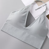 Deep V Sexy Halter Neck Backless Triangle Cup Wireless Bra