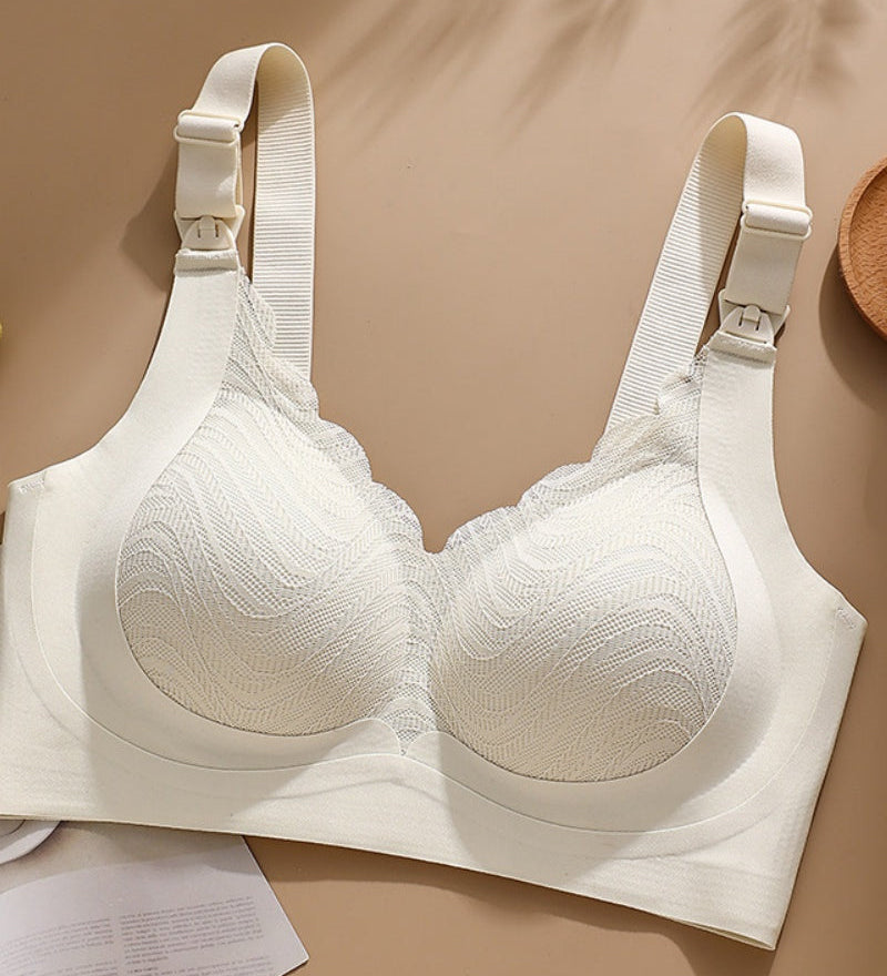 Front Buttoned Push up Wireless Bra Maternity Nursing Bra