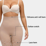 Lace Trimmed High Waist Tummy Control Butt Lift Shaping Shorts