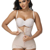 Sorelyne® Heart Pattern Zipper Briefs Shapewear Bodysuit (Pre-Sale)