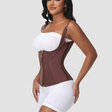 Full Coverage Double-Layer Tummy Control Waist Trainer Vest  With Bra