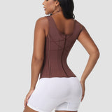 Full Coverage Double-Layer Tummy Control Waist Trainer Vest  With Bra