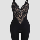 Sorelyne® Lace Plunge Backless Bodysuit Shapewear
