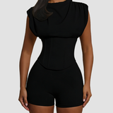 Detachable Corset Hourglass Waist Cincher Playsuit Two-Piece Set