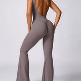 Sleeveless Butt Lifting Flare Jumpsuit