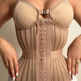 Girdles Colombianas Steel Boned Corset Top With Elastic Band