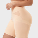 High Waist Mesh Panel Tummy Control Butt Lifting Shaper Shorts