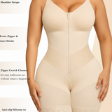 High Compression V-shaped Waist Belt Tummy Control Zipper Full Body Shapewear