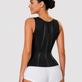 Double Compression Waist Trainer Corset with Hook-and-Eye & Zipper Closure