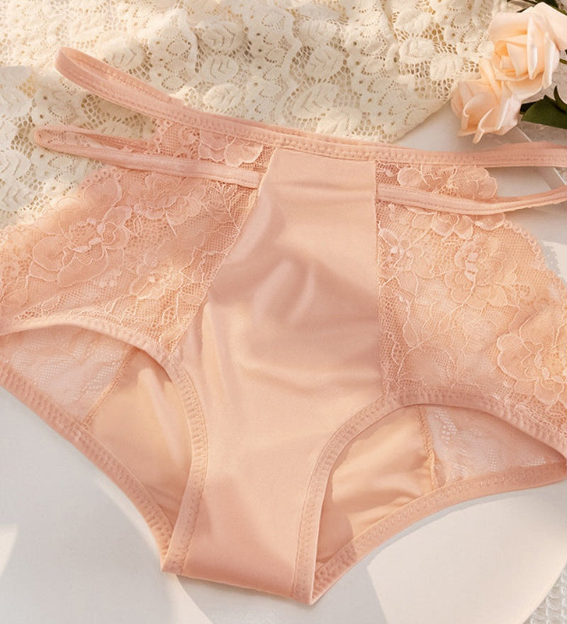 Sexy Ice Silk Lace High Waist Tummy Control Panties