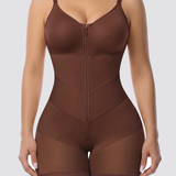 High Compression V-shaped Waist Belt Tummy Control Zipper Full Body Shapewear