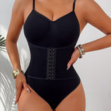 Waist Enhanced Double Layer Tummy Control Shapewear Bodysuit