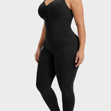High Compression Front Zip Full Length Bodysuit Shapewear