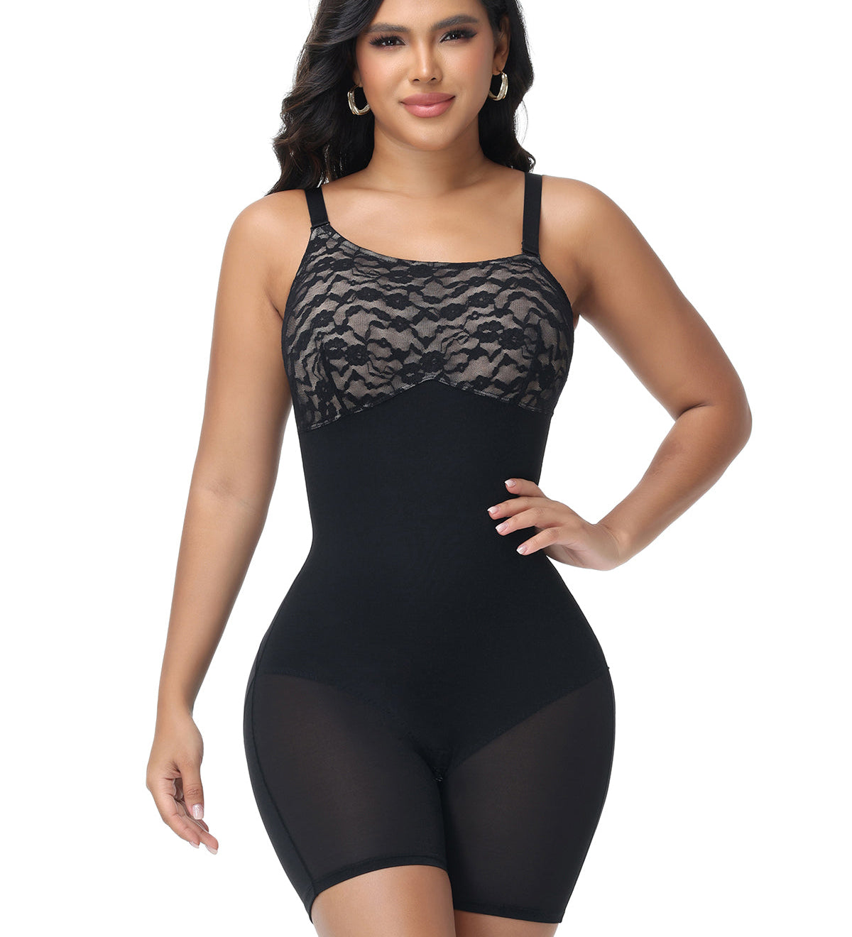 Sorelyne® Lace Patchwork Shapewear With Movable Straps