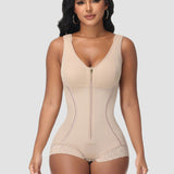 High Compression Full Body Tummy Control Zipper Modern Slim Bodysuit