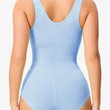 Women's Seamless Round Neck Tummy Control Briefs Bodysuit