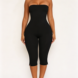 Strapless Hourglass Bodycon Capri Jumpsuit