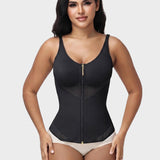 High Compression Adjustable Strap Hourglass Zipper Waist Trainer Shaping Vest