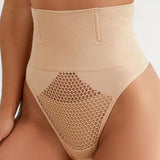 Hollow Thin High Waist Shapewear Tummy Shaping Thong