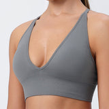 Deep V Triangle Cup Beautiful Back Bra With Adjustable Strap