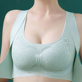Seamless Front Buckle Push up Wireless Bra Correcting Hunchback