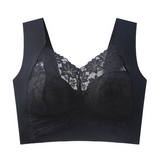 Widen Straps Lace Seamless Breathable Wire Free Vest Bra