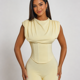 Detachable Corset Hourglass Waist Cincher Playsuit Two-Piece Set