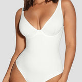 Compression Deep V Tummy Control Seamless Shapewear Bodysuit
