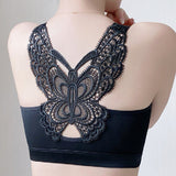 Front Closure Minimizer Butterfly Backless Bra Adjustable Wireless Comfort Bra