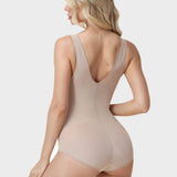 V Neck Lace Trim Sleeveless Bodysuit Tummy Control Butt Lifting Shaper