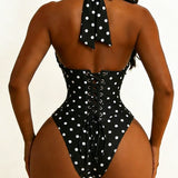 Hourglass Corset Body Shaper Waist Cincher Swimsuit Two-Piece Set