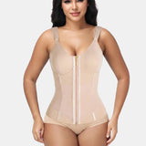 Double Compression Wide Adjustable Strap Waist Trainer Zipper Shaping Vest