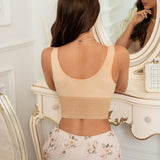 Lace Trim Front Hook-and-Eye Bustier Shaper Tank Top with Waist Control