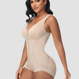 High Compression Full Body Tummy Control Zipper Modern Slim Bodysuit