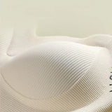 Thin Seamless Wireless Push-Up Fixed Cup Lettering Straps Bra