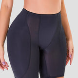 Mesh High Waisted Hip Lifting Shaping Shorts With Sponge Pad