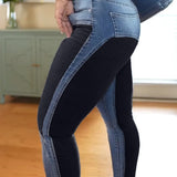 Trendy Contrasting Colors Patchwork Sexy Hip Lift Skinny Jeans